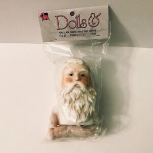 Vintage 1993  Mangelsens Porcelain Santa Claus Doll Head and Hands